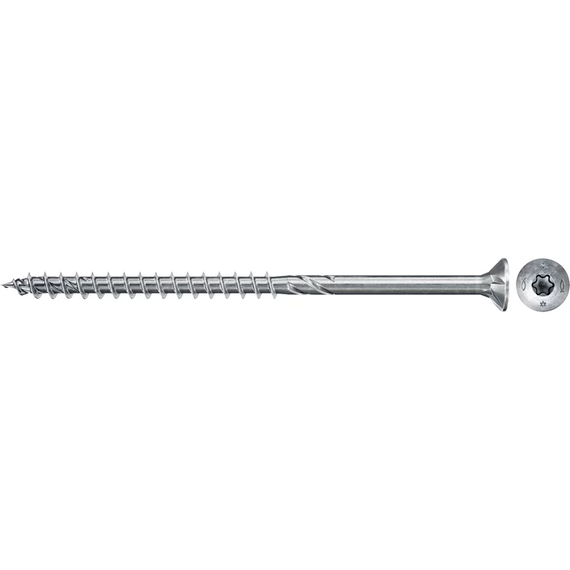 Bild von Fischer Befestigungstechnik Spanplattenschraube Power Fast II mit Senkkopf, Innenstern TX, (Stahl weiß verzinkt, 100 St), 5x100 mm