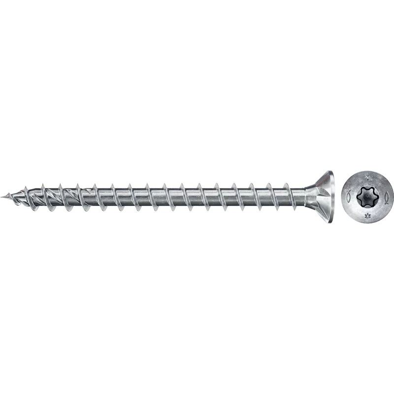 Bild von Fischer Befestigungstechnik Spanplattenschraube Power Fast II mit Senkkopf, Innenstern TX, (Stahl weiß verzinkt, 100 St), 6x50 mm