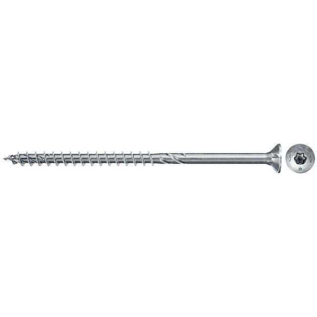 Bild von fischer PowerFast II CTP 6,0 x 140, Spanplattenschraube (100 Stk.) mit Teilgewinde, Senkkopfschraube mit Innenstern, Schraube für Holzverarbeitung, reduziert Einschraubwiderstand & Einschraubzeit