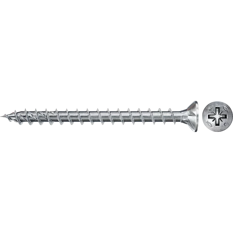 Bild von Fischer Power-Fast II CZF 670496 Spanplattenschrauben 6mm 50mm Kreuzschlitz Pozidriv Stahl galvanisc