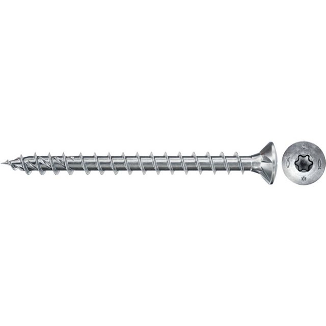 Bild von Fischer Power-Fast II 670684 Spanplattenschrauben 5mm 70mm T-Profil Stahl galvanisch verzinkt 50St.