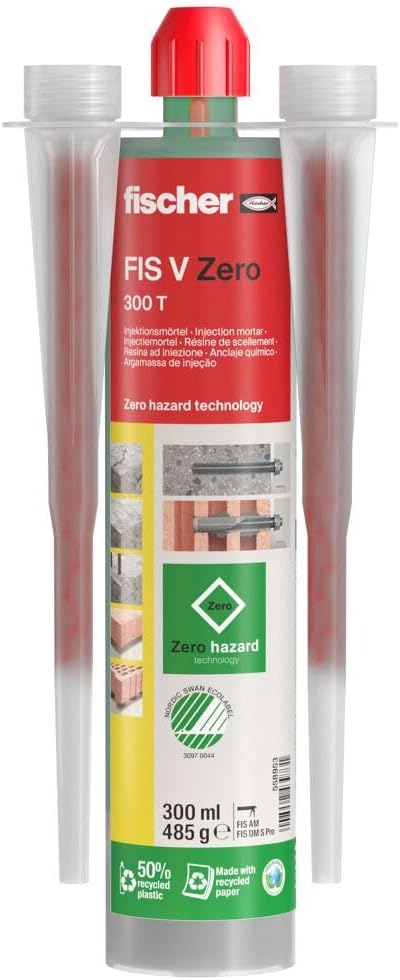 Bild von fischer Montagemörtel FIS VL 360 S im praktischen Handwerkerkoffer, für Standardanwendungen in Voll- und Lochsteinmauerwerk sowie gerissenem Beton, 20 Kartuschen à 360 ml