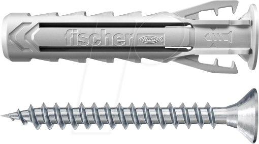 Bild von fischer - Spreizdübel aus Nylon SX Plus 5 x 25 cm mit Kragen und Schrauben, alle Materialien/Blisterverpackung mit 20 Stück