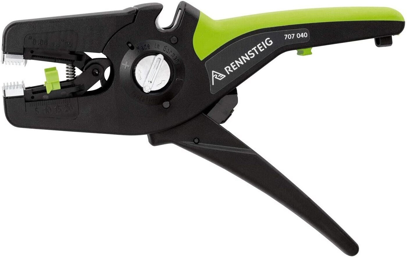 Bild von Rennsteig Abisolierzange Multistrip 16 selbsteinst f.Kabel 0,08-16mm² L195mm+Kabelschneider (707 040)