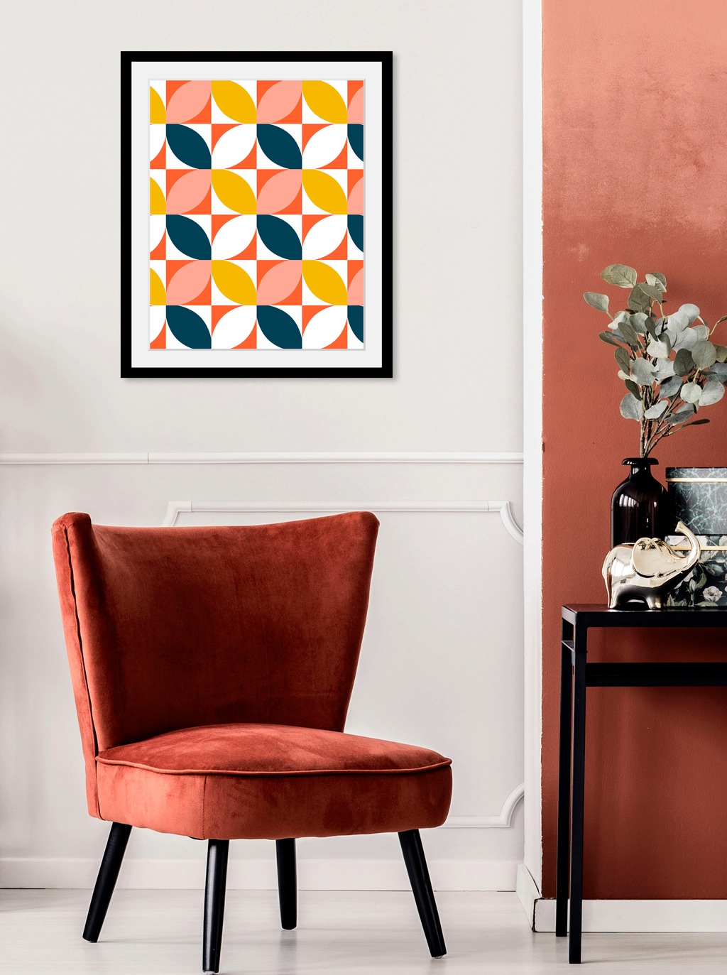 Bild von queence Bild »Samuel«, Abstrakt-Figuren-Kunst-Gemälde, (1 St.), HD Premium Poster-Druck inkl. Holzrahmen