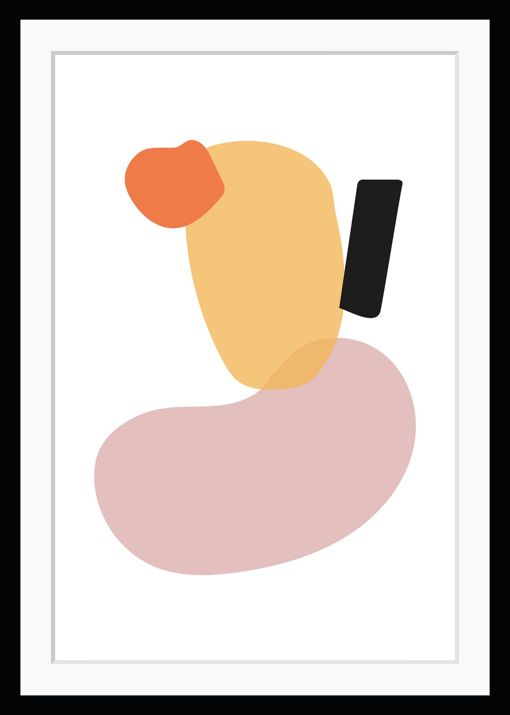 Bild von queence Bild »Sebastian«, Abstrakt-Kunst-Figuren-Modern-Gemälde, HD Premium Poster-Druck inkl. Holzrahmen