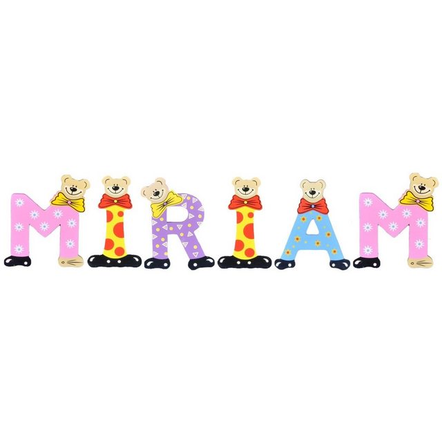 Bild von Playshoes Deko-Buchstaben (Set, 6 St), Kinder Holz-Buchstaben Namen-Set "MIRIAM" in bunten Farben
