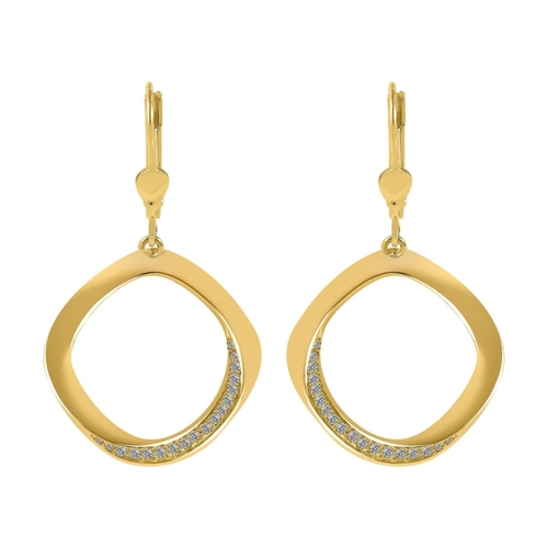 Bild von AKZENT Paar Ohrhänger Olea aus 333/- Gelbgold mit Zirkonia
