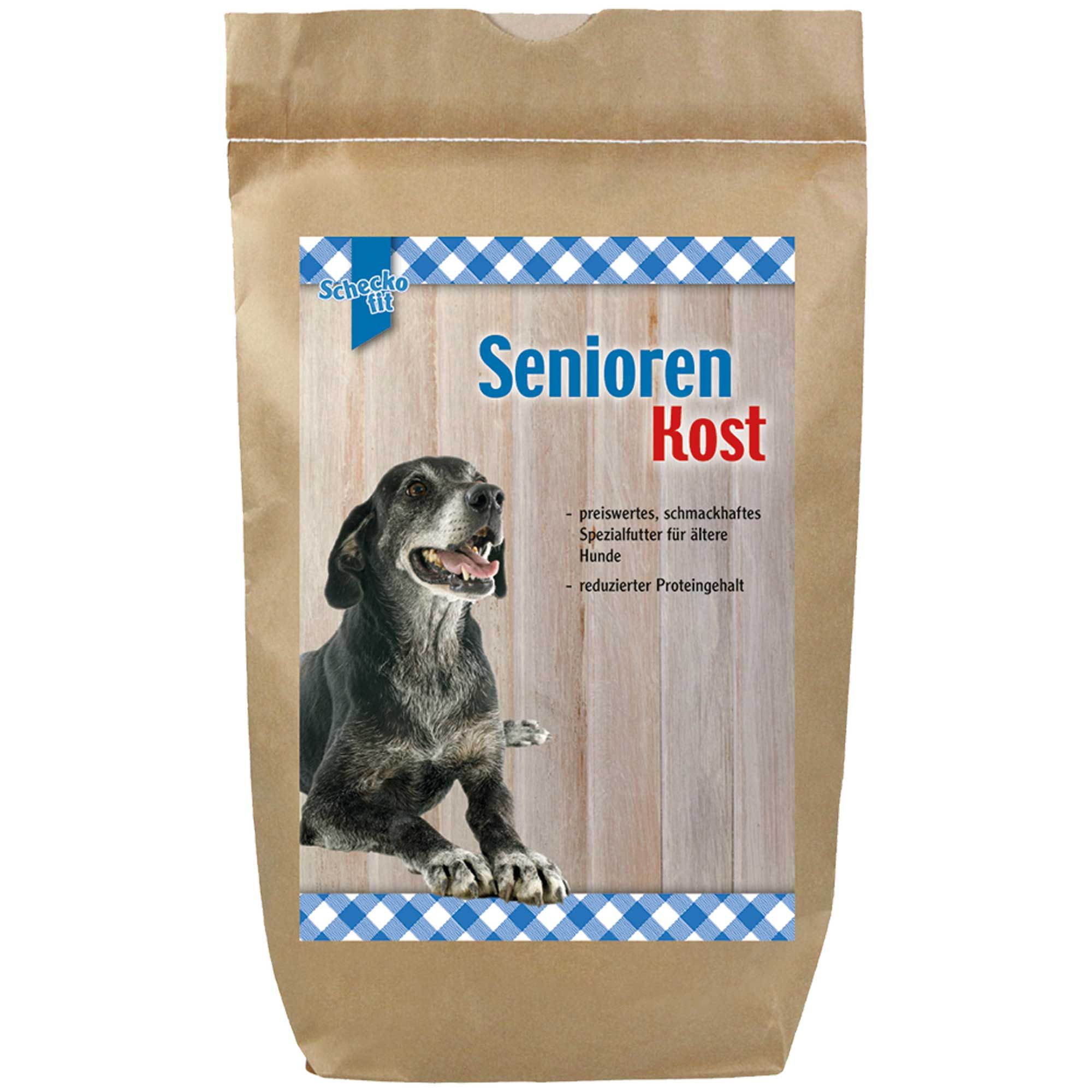 Bild von Schecker Trockenfutter - Senioren Kost für ältere Hunde - mit Lachsöl für glänzendes, gesundes Fell - 12 kg