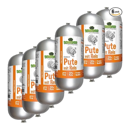 Bild von Schecker - Schecker Hundewurst Pute mit Reis [6 x 200g]