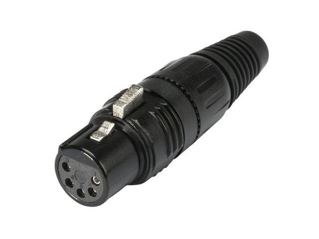 Bild von Hicon HI-X5CF-B XLR-Steckverbinder Buchse, gerade Polzahl (num): 5 Schwarz 1St.