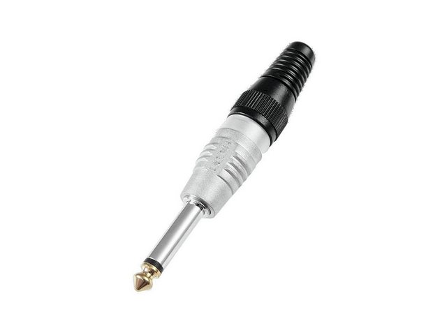 Bild von HI-J63M Klinken-Steckverbinder 6.35 mm Stecker, gerade Polzahl: 2 Mono Silber 1 St. - Hicon