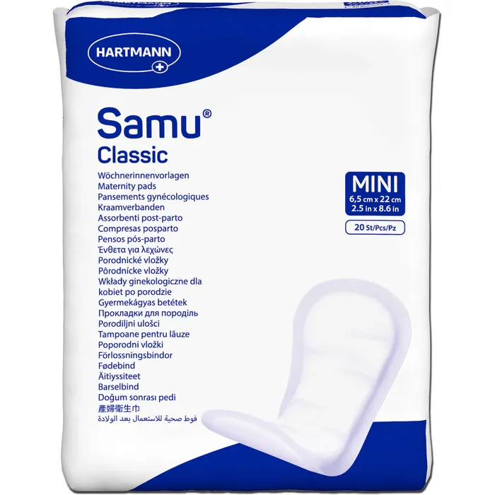 Bild von HARTMANN Slip-Einlage Samu Classic Mini 20Stk, Mini, 20-St., hygienische Vorlage in der Wöchnerinnen-Phase