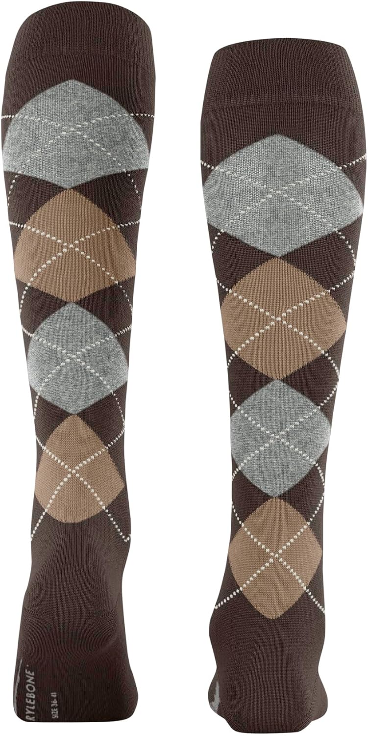 Bild von Burlington Damen Kniestrümpfe Marylebone W Kh Wolle lang gemustert 1 Paar, Braun Dark Brown 5235, 36-41