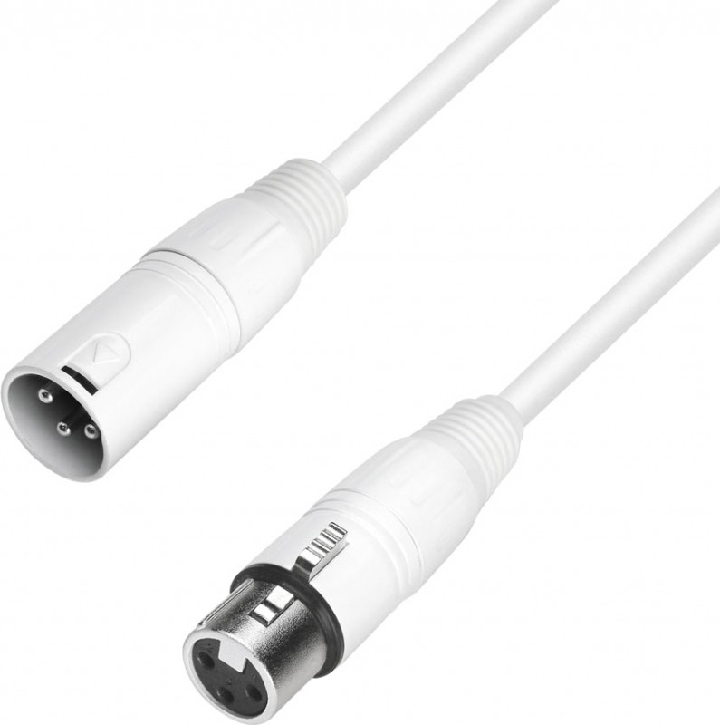 Bild von Adam Hall K4 MMF 1000 SNOW XLR Verbindungskabel [1x XLR-Stecker - 1x XLR-Buchse] 10.00m Weiß