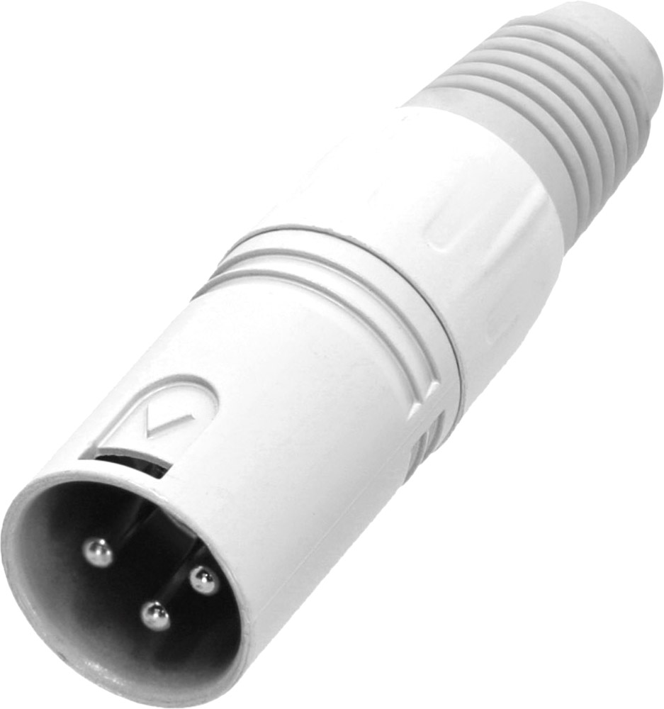 Bild von 1 Stück Adam Hall 4 STAR C XM3 SNOW XLR-Steckverbinder - Mikrofon Kabel Stecker Weiss