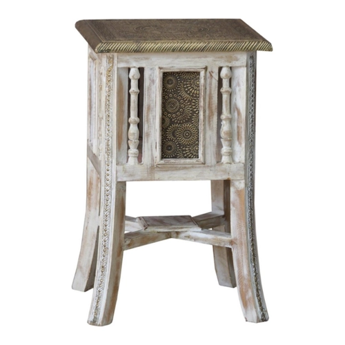 Bild von GURU SHOP Orientalischer Beistelltisch mit Messing Dekoration - Modell 1