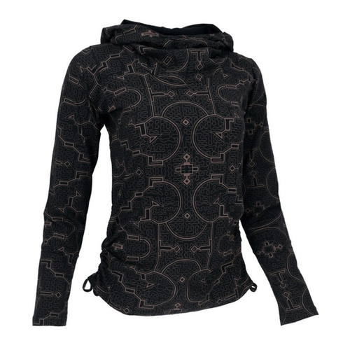Bild von Guru-Shop Longsleeve Psytrance Langarmshirt mit Schalkragen