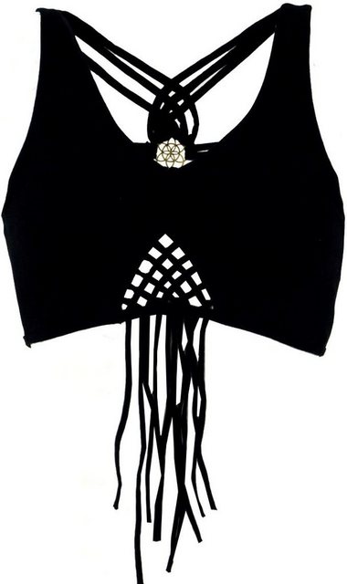 Bild von Guru-Shop T-Shirt Goa Psytrance Bikini Top, Boho Top, Pixi Top,.. Festival, Ethno Style, Psychedelic, alternative Bekleidung