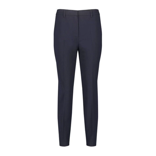 Bild von TAIFUN Damen Knitterarme 7/8 Hose Tailored Fit Normale Leibhöhe Blau, 46