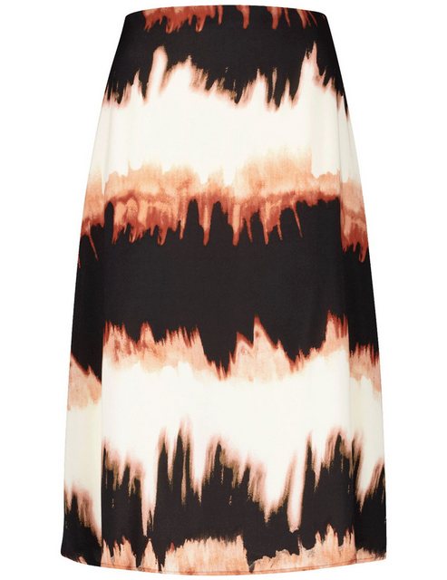 Bild von TAIFUN Damen Ausgestellter Midirock mit Print 76cm Viskose, Braun gemustert, 44