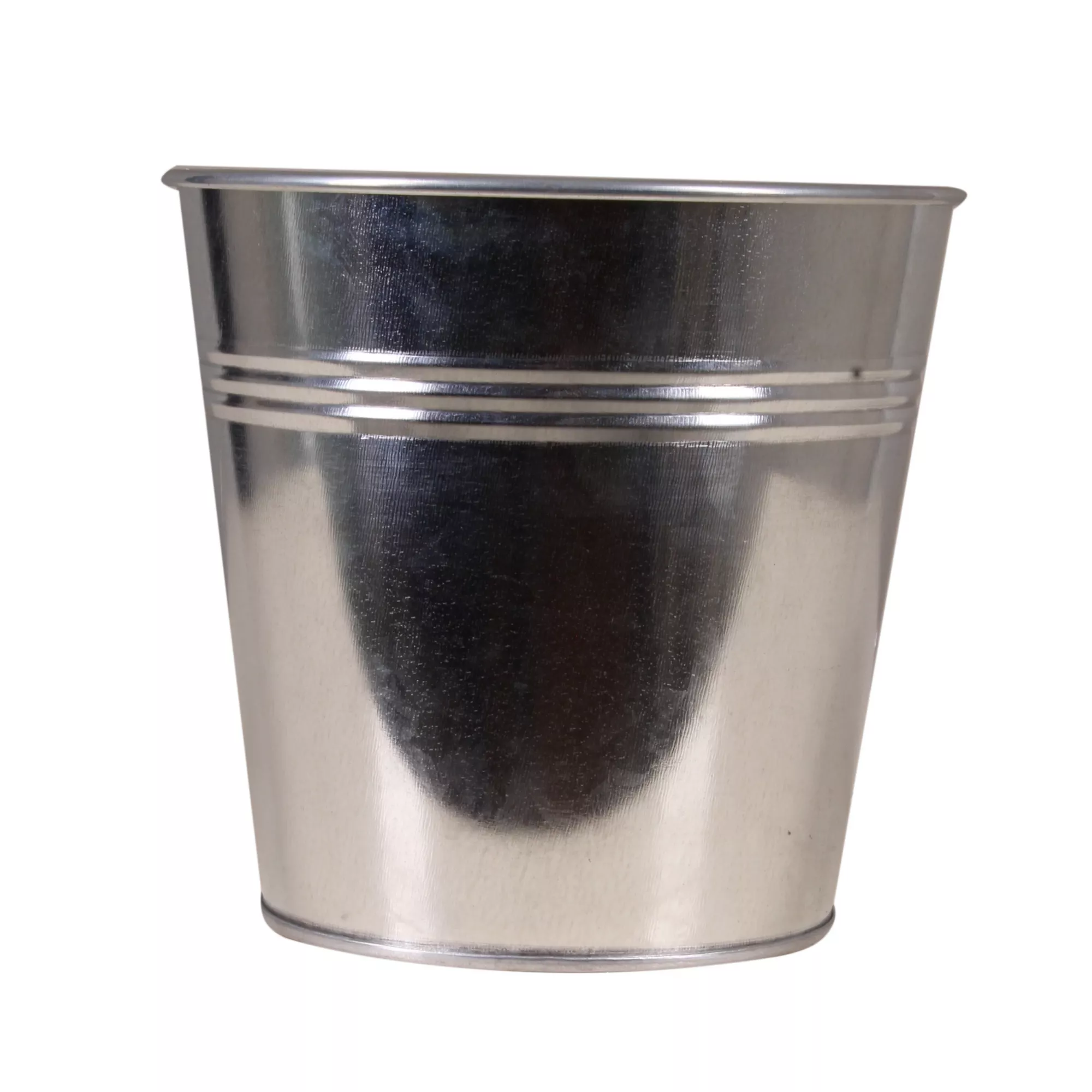 Bild von Übertopf Zink silbern Ø 15 cm
