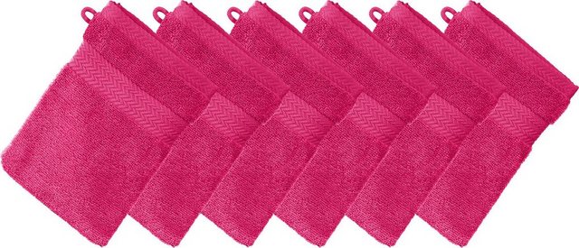 Bild von Erwin Müller Waschhandschuh Waschhandschuh "Friedrichshafen" 6er-Pack, Frottier (6-St), Walk-Frottier Uni