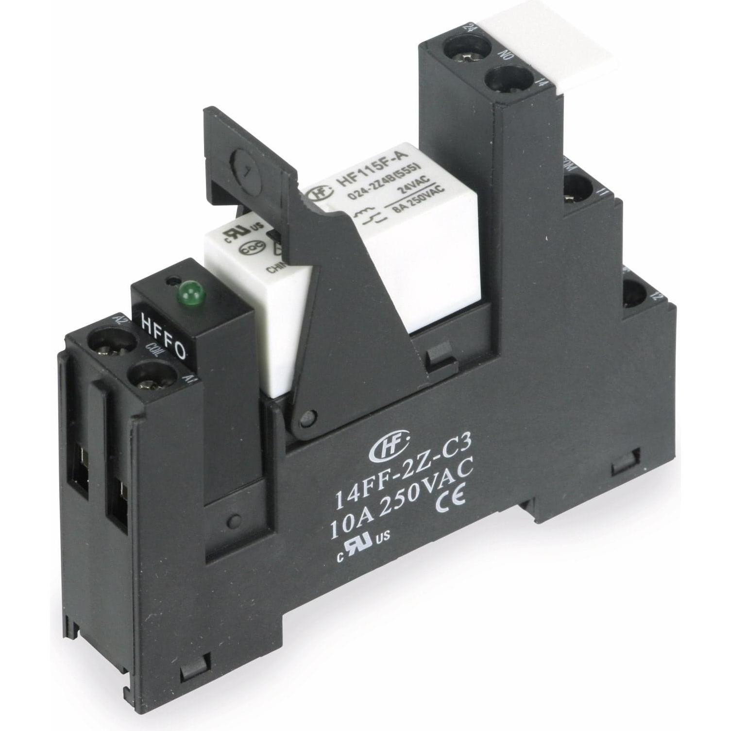 Bild von Hongfa Relaisbaustein 14FF-2Z-C3-1 & HF115F/012-2ZS4B, 12 V-, Relais