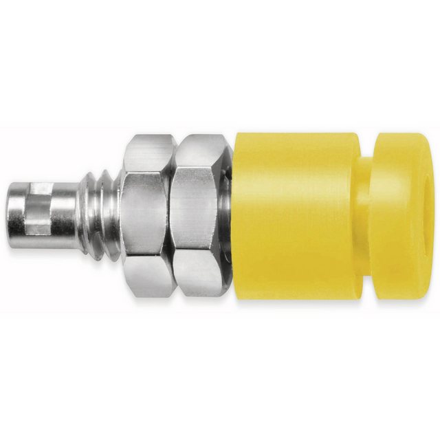 Bild von Schutzinger SCHÜTZINGER Miniatur-Laborbuchse, IBU 2011 Ni / GE, Gelb, 2mm, Elektronikkabel + Stecker, Gelb