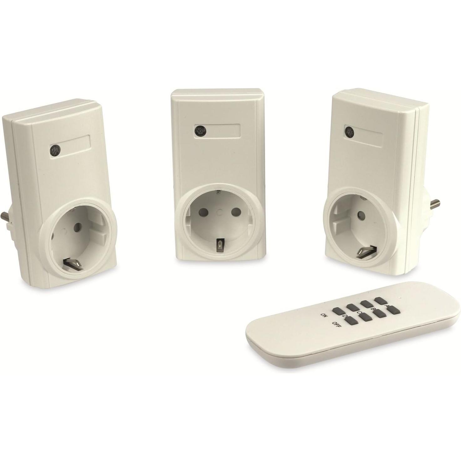 Bild von Dayhome, Steckdosenleiste, Funksteckdosen-Set 55205X10 mit 3 Steckdosen (3 x)