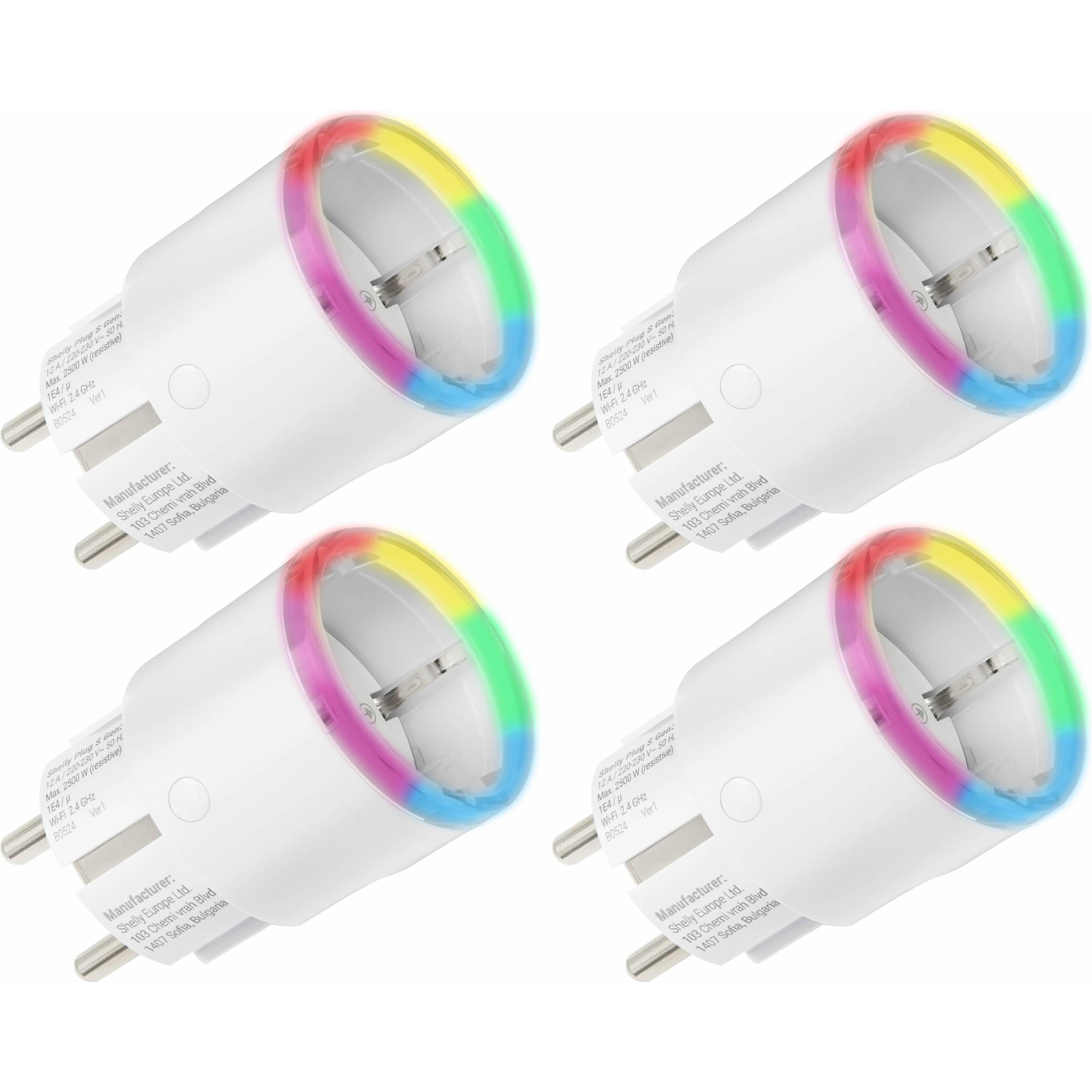 Bild von Shelly, Smart Plug, WLAN-Steckdose Plug S Gen3, Matter, weiss, 4 Stück