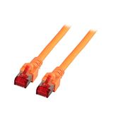 Bild von 10.00m EFB Elektronik Cat. 6 Patchkabel S/FTP RJ45 Stecker auf RJ45 Stecker Orange EIA/TIA / Klinkenschutz / Längenangabe / vergoldet
