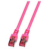 Bild von 0.50m EFB Elektronik Cat. 6 Patchkabel S/FTP RJ45 Stecker auf RJ45 Stecker Magenta EIA/TIA / Klinkenschutz / Längenangabe / vergoldet