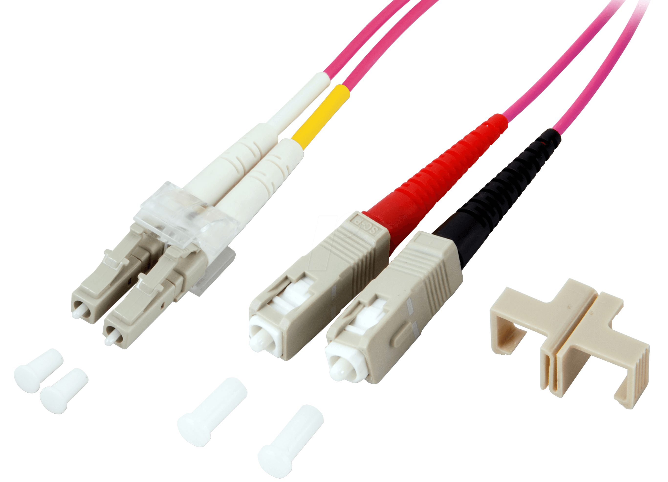 Bild von EFB-Elektronik Duplex Jumper LC-SC 50/125µ, OM4, LSZH, erika violett, 2.0mm, 7,5m Hersteller: EFB Elektronik (O0323.7,5)