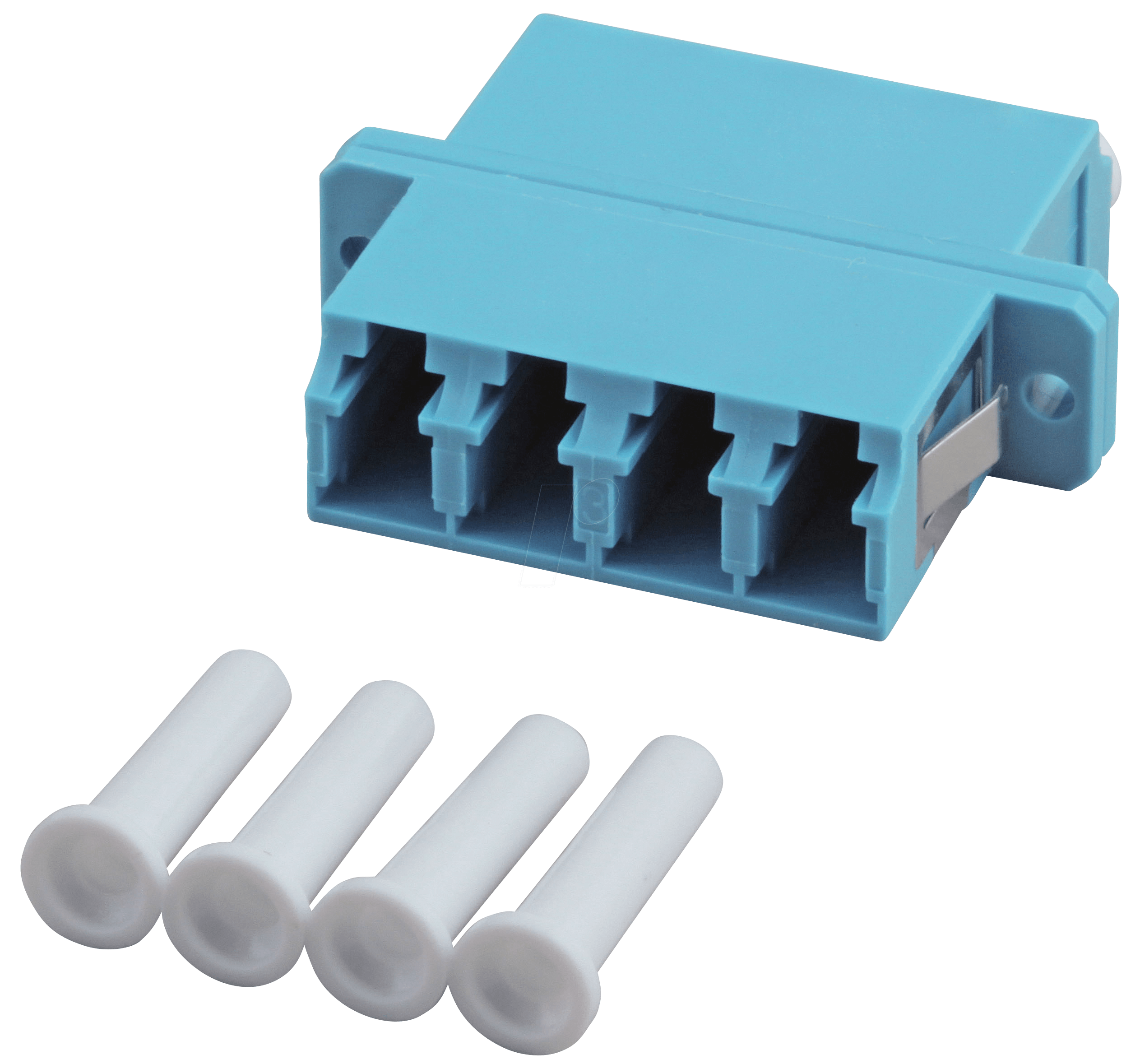 Bild von EFB Elektronik Kunststoff Kupplung LC 4-fach MM türkis/aqua, Keramikhülse (Netzwerk Kupplung), Netzwerk Zubehör