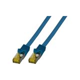 Bild von 1.00m EFB Elektronik Cat. 7 Rohkabel Patchkabel S/FTP RJ45 Stecker auf RJ45 Stecker Blau Längenangabe / LSZH / Rastnasenschutz