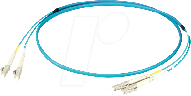 Bild von EFB-Elektronik Duplex Jumper LC-LC 50/125µ, OM3, LSZH, aqua, Flat Twin 3x5mm, 2m Hersteller: EFB Elektronik (O0312FT.2)