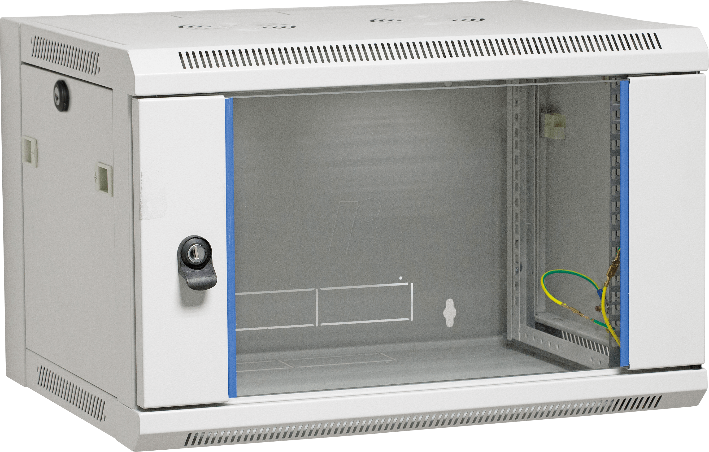 Bild von EFB-Elektronik 48,30cm (19) Wandgehäuse Flat Pack 12HE, Tiefe 450 mm, RAL7035 Hersteller: EFB Elektronik (691712FGR.1)