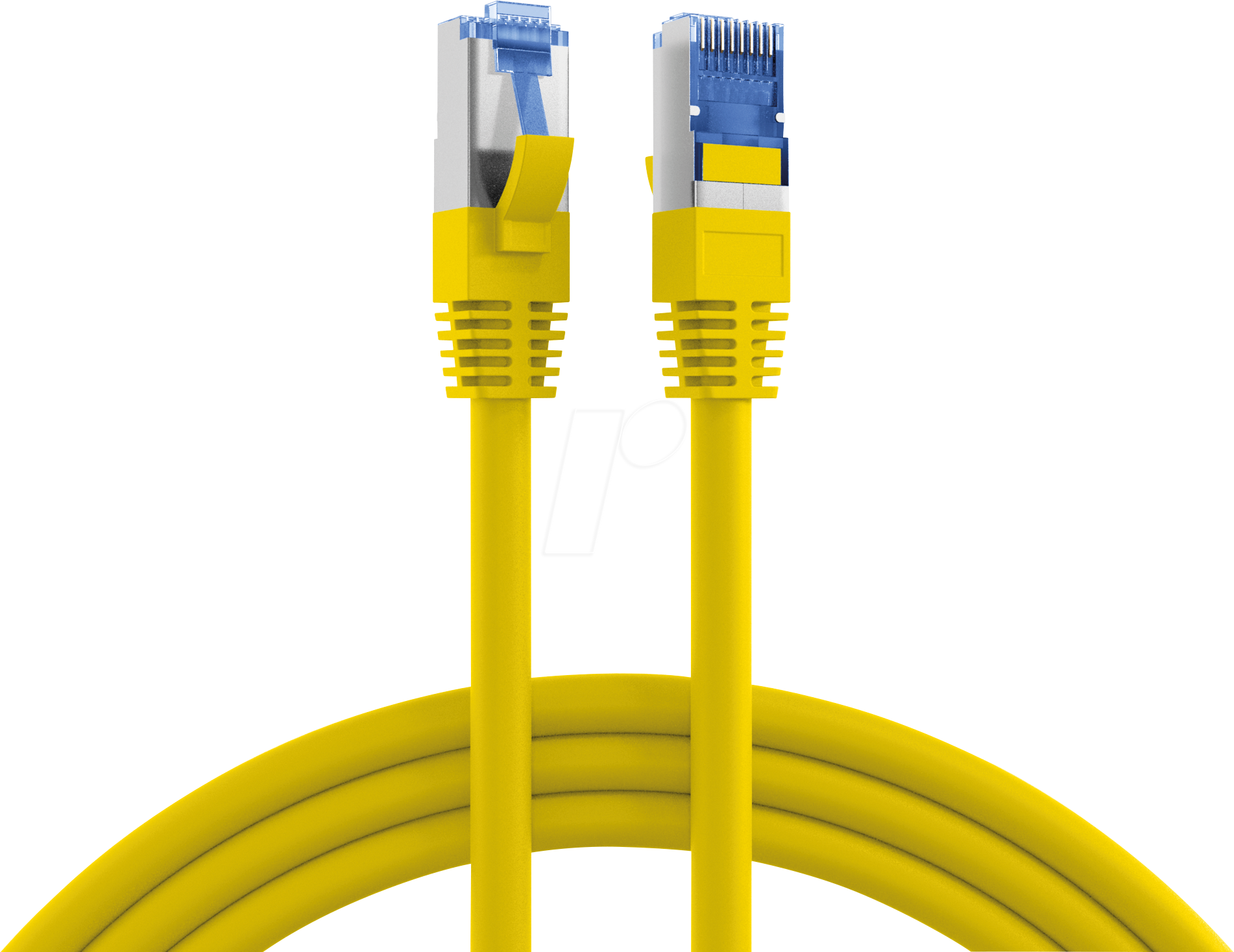 Bild von 2.00m EFB Elektronik Cat. 7 Rohkabel Patchkabel RJ45 Stecker auf RJ45 Stecker Gelb LSZH / Rastnasenschutz / superflex