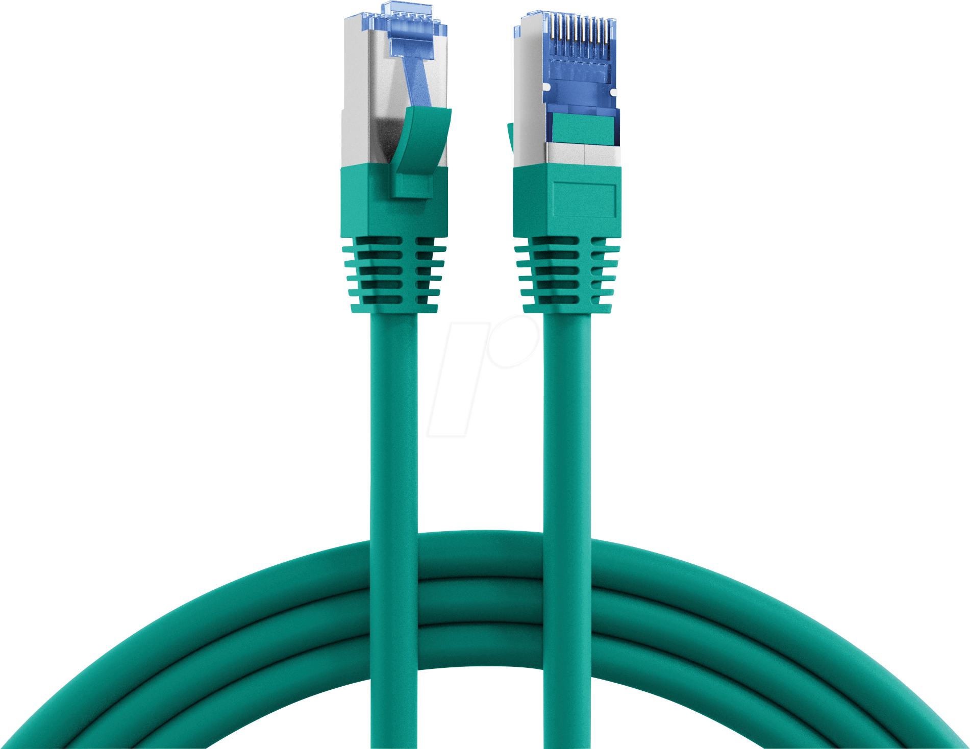 Bild von 1.00m EFB Elektronik Cat. 7 Rohkabel Patchkabel S/FTP PiMF 500MHz RJ45 Stecker auf RJ45 Stecker Grün Längenangabe / Rastnasenschutz / superflex