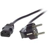 Bild von 1.00m EFB Elektronik Netzkabel Anschlusskabel Schutzkontakt C13 auf Schutzkontakt Stecker Schwarz