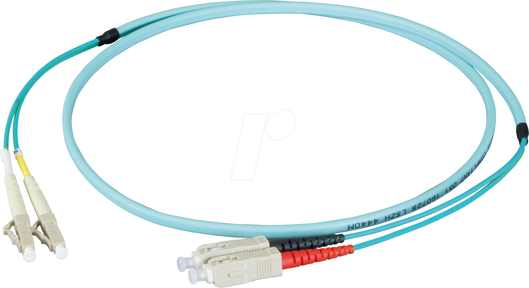 Bild von EFB-Elektronik Duplex Jumper LC-SC 50/125µ, OM3, LSZH,aqua, Flat Twin 3x5mm, 25m Hersteller: EFB Elektronik (O0314FT.25)
