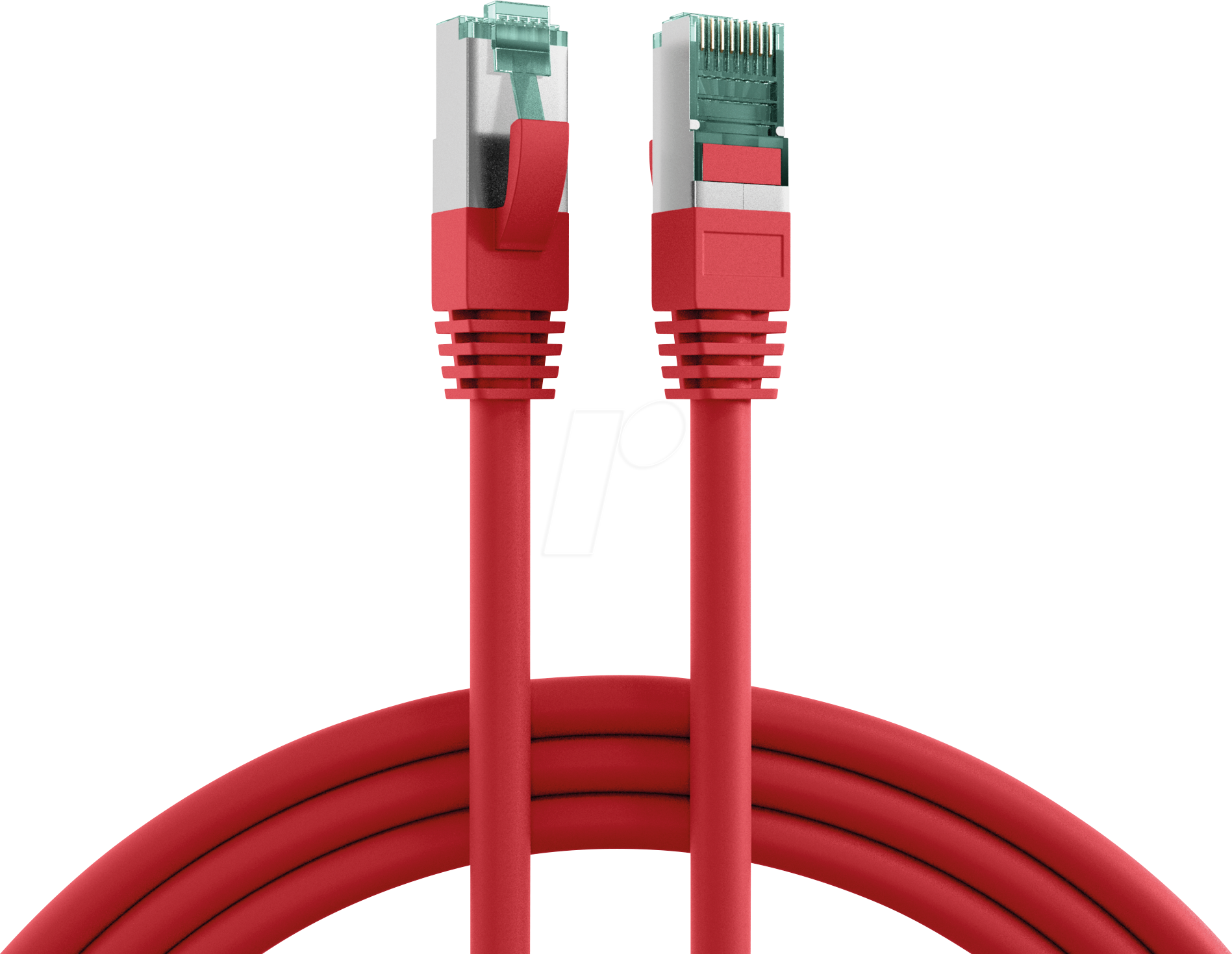 Bild von 0.50m EFB Elektronik Cat. 6a Patchkabel S/FTP RJ45 Stecker auf RJ45 Stecker Rot LSZH / Rastnasenschutz / vergoldete Kontakte