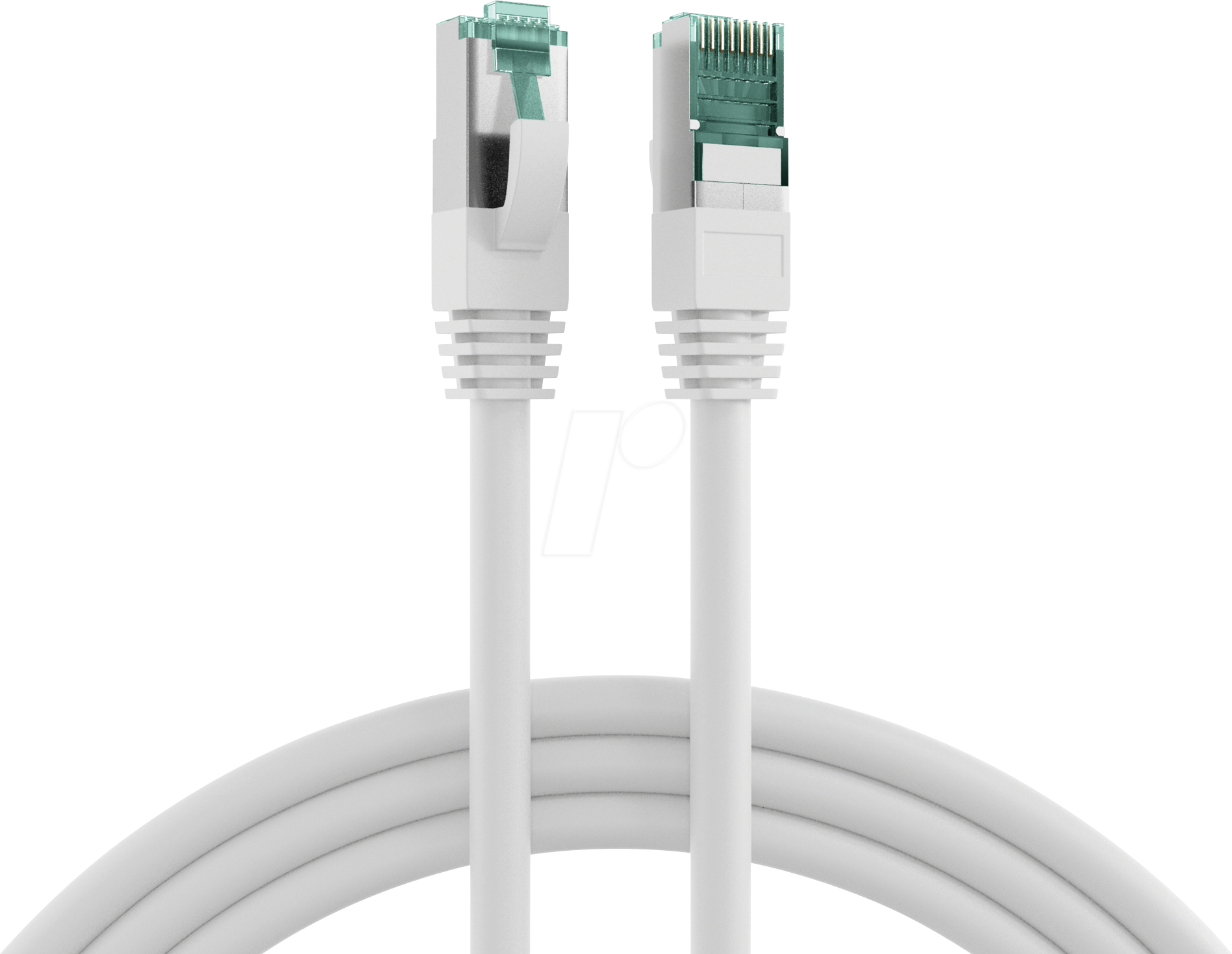 Bild von 3.00m EFB Elektronik Cat. 6a Patchkabel S/FTP RJ45 Stecker auf RJ45 Stecker Weiß 10GbE / geschirmt / LSZH / vergoldete Kontakte