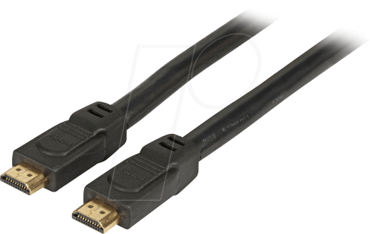 Bild von EFB Elektronik HighSpeed HDMI+ Kabel with Ethernet 4K60Hz A-A St-St, 20m, schwarz Unterstützt Ultra HD / 4K 60Hz Vi (20 m, HDMI), Video Kabel