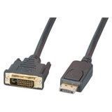Bild von 2.00m EFB Elektronik Displayport Adapterkabel doppelt geschirmt Displayport Stecker auf DVI 24+1 Stecker Schwarz Full HD