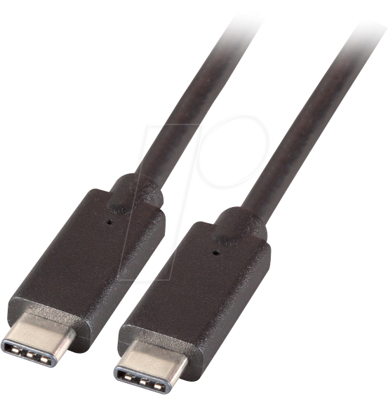 Bild von 0.50m EFB Elektronik USB3.2 Anschlusskabel Superspeed+ USB C Stecker auf USB C Stecker Schwarz 100 Watt