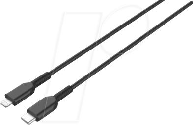 Bild von EFB-Elektronik USB 2.0 Kabel Typ-C St. - Lightning St., MFI zert., schwarz, 2m Hersteller: EFB Elektronik (EBUSBC-LM.2)