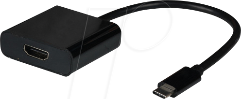 Bild von EFB Elektronik USB3.2 Adapterkabel,Typ-C Stecker-HDMI Typ-A Buchse,0,15 (HDMI, USB Typ-C, 15 cm), Data + Video Adapter, Schwarz