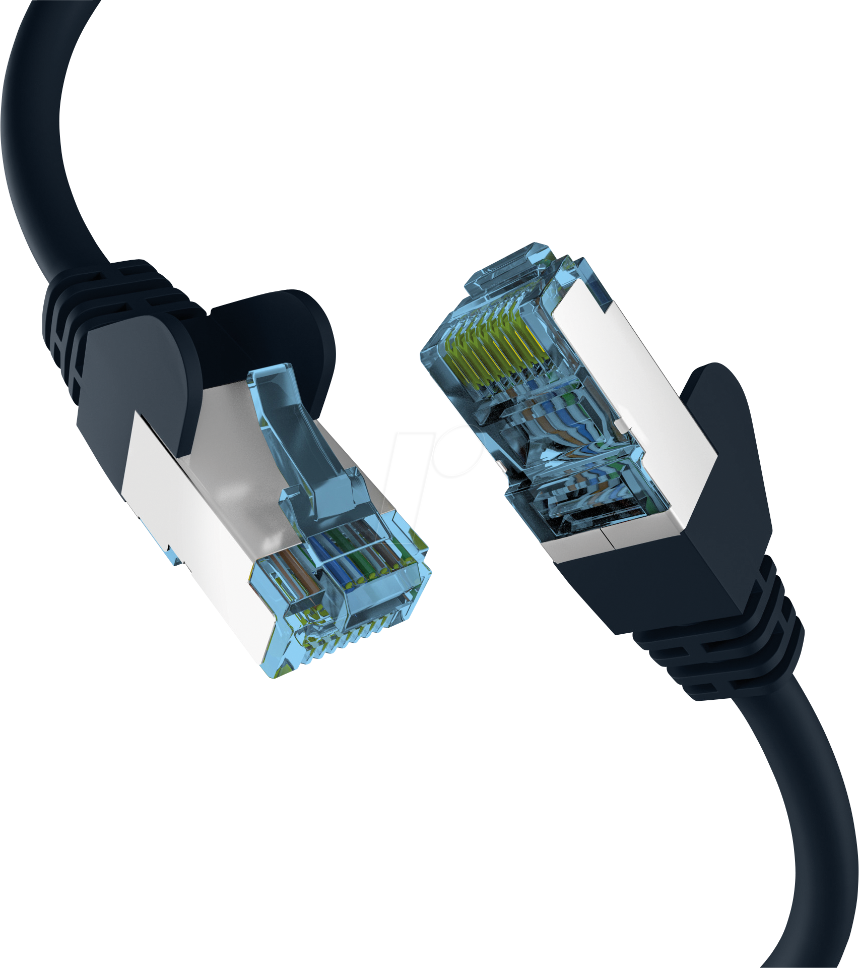 Bild von EFB-Elektronik - CAT. 7 Netzwerkkabel bis zu 10 Gbit - 3 m LAN Kabel Ethernet Kabel Patchkabel mit Klinken-/Knickschutz - RJ45 Anschluss, S/FTP PIMF Schirmung - Schwarz